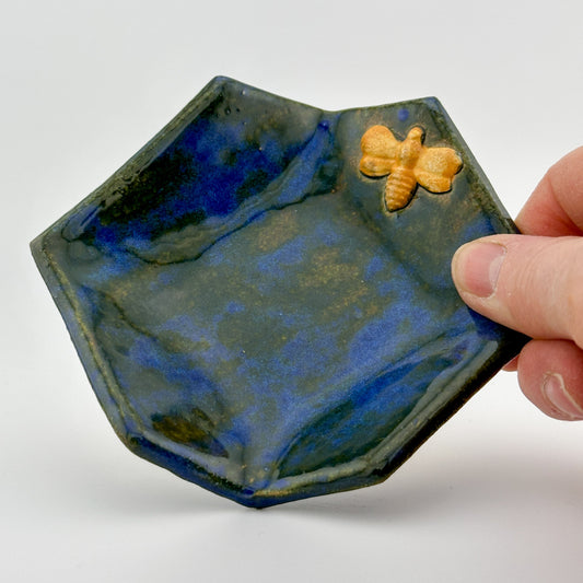 Hex Tray / Honeybee / Blue