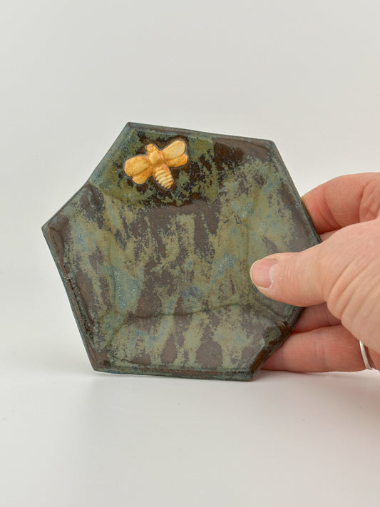 Hex Tray / Honeybee / Green
