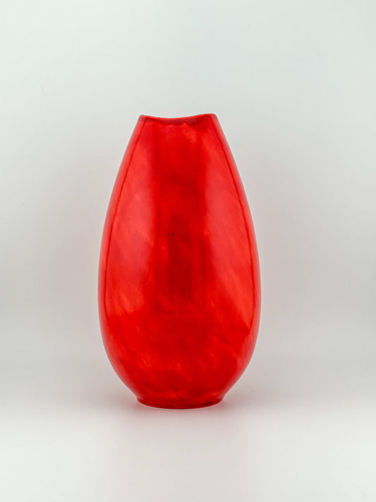 Red Mid Century Modern Vase