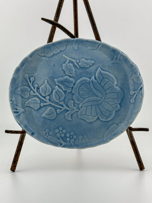 Oriental Floral Oval DIsh