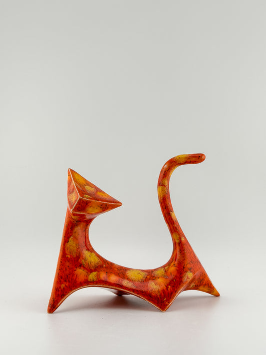 Modern Cat / Fire Orange Crystal / Right