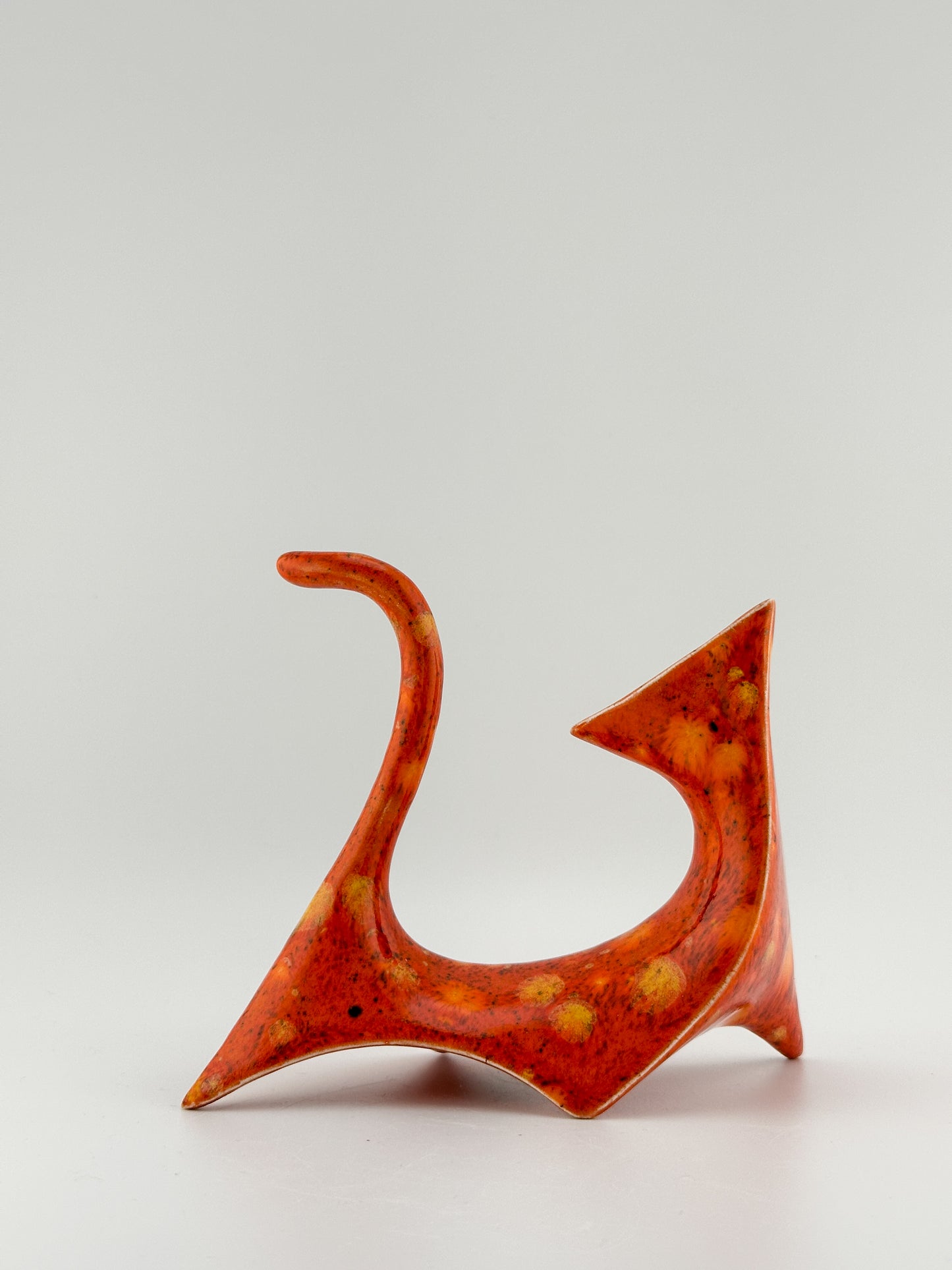 Modern Cat / Fire Orange Crystal / Right