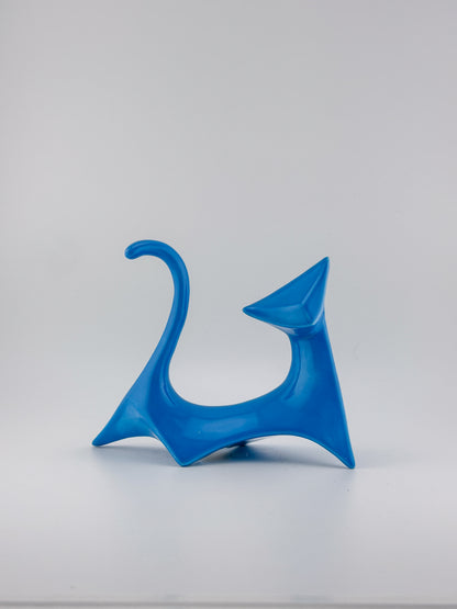 Modern Cat / Turquoise / Left