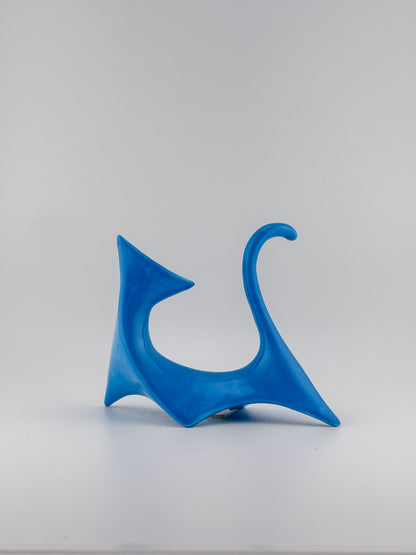 Modern Cat / Turquoise / Left