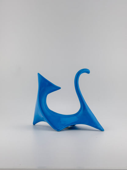 Modern Cat / Turquoise / Left