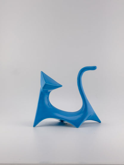 Modern Cat / Turquoise / Right