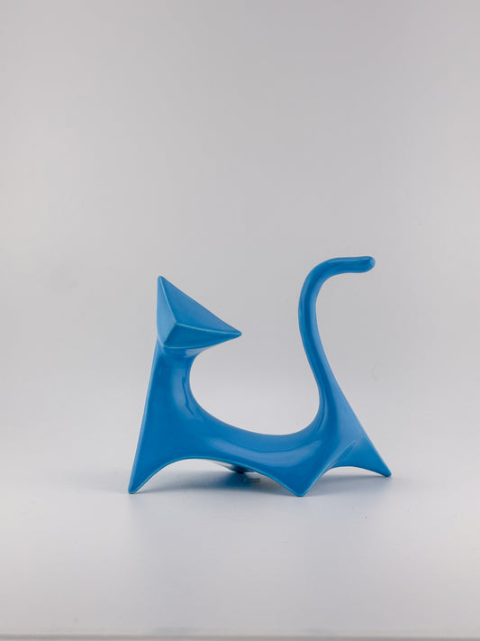 Modern Cat / Turquoise / Right